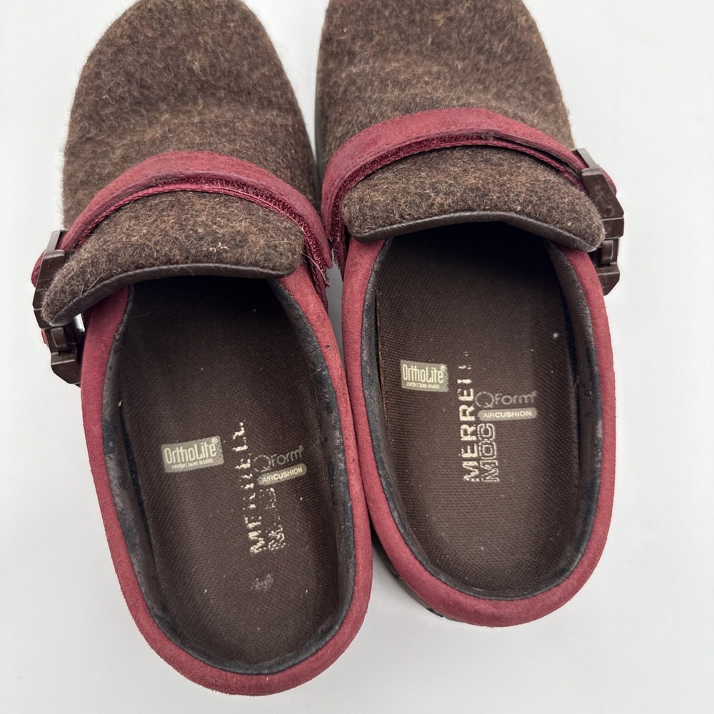 Merrell Encore Groove Mule Clog Shoes Size 6 Womens Earth Burgundy Brown Slip On - Picture 10 of 15